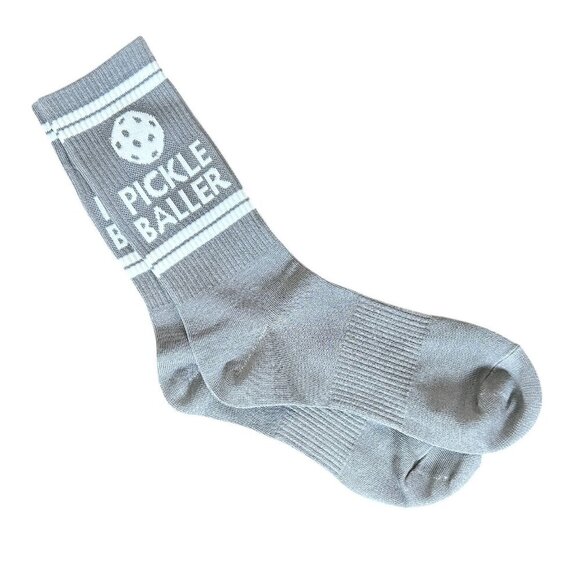 NWOT PICKLE BALLER Crew Socks Pickle Ball One Size - Picture 1 of 4
